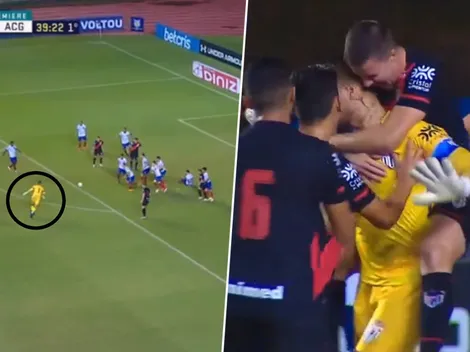 Video: golazo espectacular del arquero de Goianiense en el Brasileirao