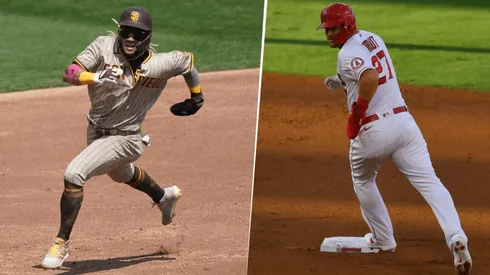 Fernando Tatis Jr. y Mike Trout (Getty Images)
