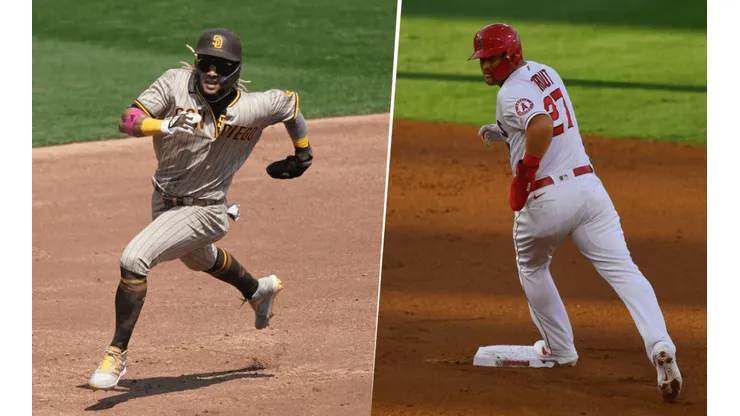 Fernando Tatis Jr. y Mike Trout (Getty Images)