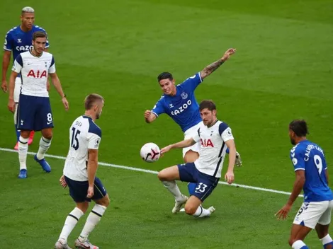 En el debut de James Rodríguez en la Premier, Everton le ganó a Tottenham