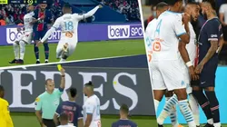 Fuerte cruce en la Ligue 1: Neymar le pisó la cabeza y Payet lo fue a buscar