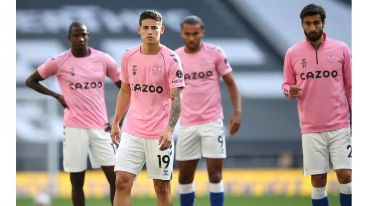 James Rodríguez y su primera aparición con el Everton en la Premier League.