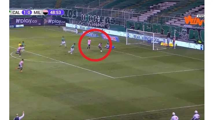 Solo y se la comió: el increíble fallo de Cristian Arango en el Cali vs. Millonarios