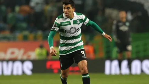 Marcos Acuña jugando para Sporting de Lisboa.