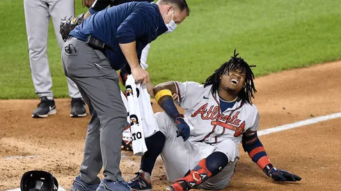 Ronald Acuña Jr., jardinero de los Braves (Getty Images)