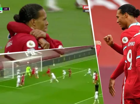 Van Dijk la metió con arquero y todo y puso el 2 a 1 con el Liverpool