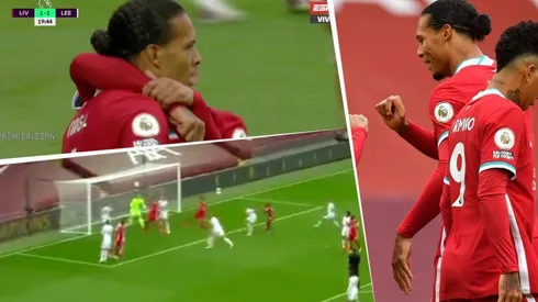 Van Dijk la metió con arquero y todo y puso el 2 a 1 con el Liverpool