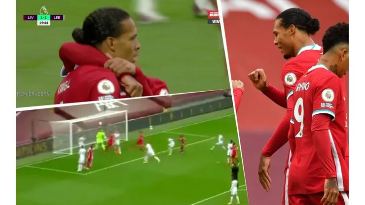 Van Dijk la metió con arquero y todo y puso el 2 a 1 con el Liverpool