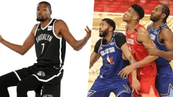 Kevin Durant, Anthony Davis, Giannis Antetokounmpo y Kawhi Leonard (Getty Images)