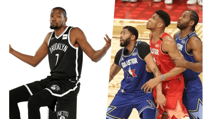 Kevin Durant, Anthony Davis, Giannis Antetokounmpo y Kawhi Leonard (Getty Images)