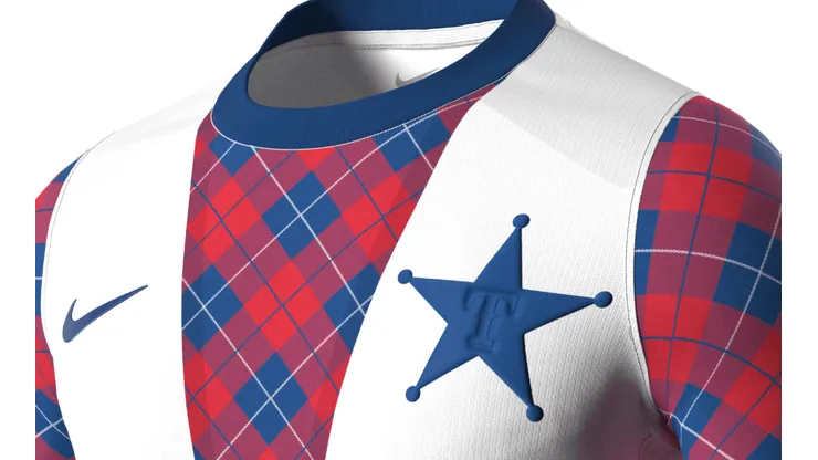 El jersey de fútbol de los Texas Rangers MLB inspirada en el estado de ‘La estrella solitaria’ (Bolavip)