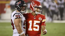 J.J. Watt y Patrick Mahomes (Getty Images)