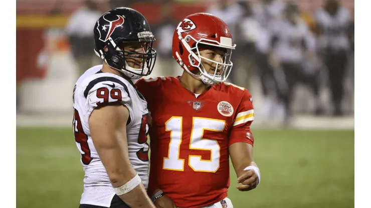 J.J. Watt y Patrick Mahomes (Getty Images)
