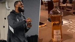 LeBron James celebró el triunfo de los Lakers con tequila (Getty y @kingjames)
