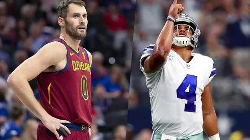 Kevin Love y Dak Prescott (Getty)
