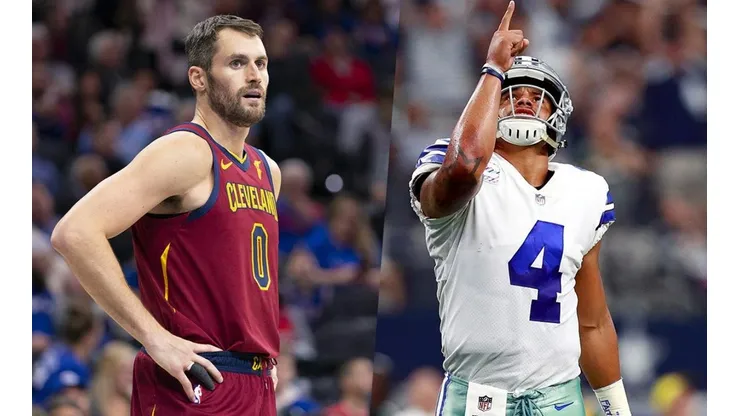 Kevin Love y Dak Prescott (Getty)