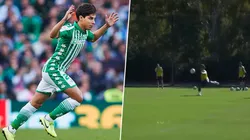 Diego Lainez y un gol en la práctica que ilusiona (Getty/Captura)