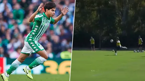 Diego Lainez y un gol en la práctica que ilusiona (Getty/Captura)