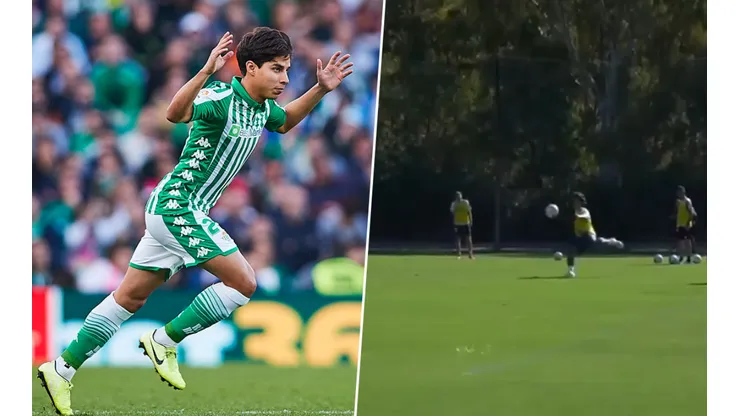 Diego Lainez y un gol en la práctica que ilusiona (Getty/Captura)