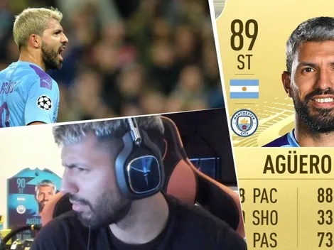 Agüero estaba en vivo y le contaron cuánto le pusieron de media en el FIFA 21