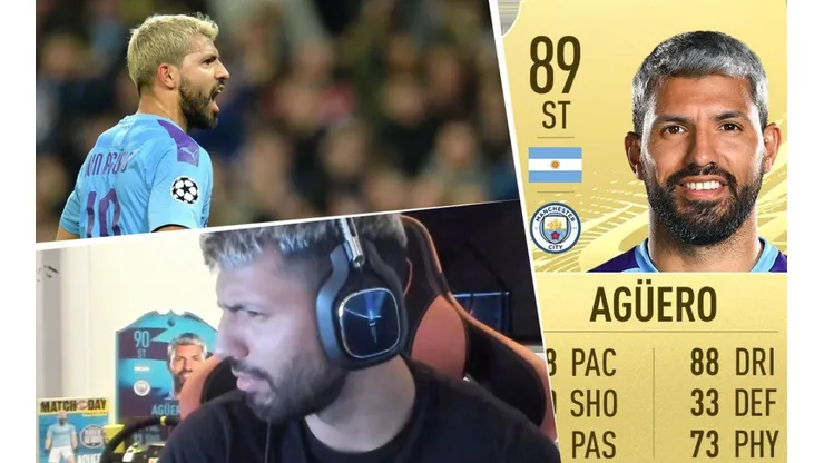 Agüero estaba en vivo y le contaron cuánto le pusieron de media en el FIFA 21