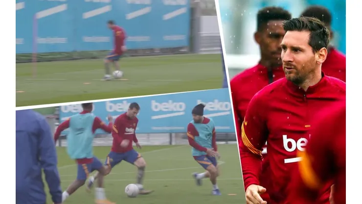 Controló de espalda, encaró y definió entre dos: el gol de Messi que subió Barcelona