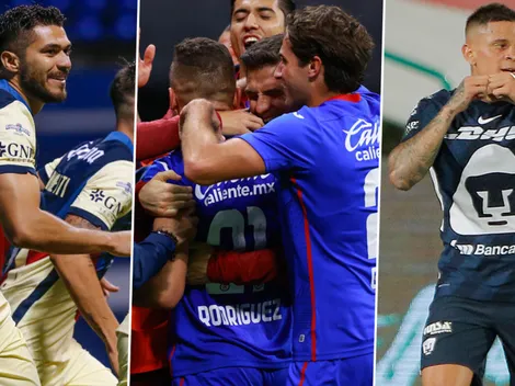 América, Cruz Azul y Pumas miran a todos desde lo más alto