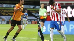 Raúl Jiménez y JJ Macías (Getty)