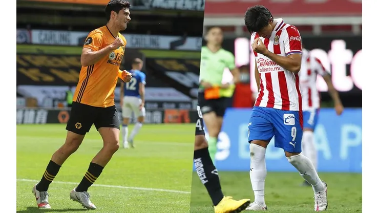 Raúl Jiménez y JJ Macías (Getty)