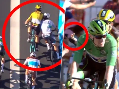 Sprint mortal en el Tour: Sagan metió un cabezazo y Van Aert le hizo pistola