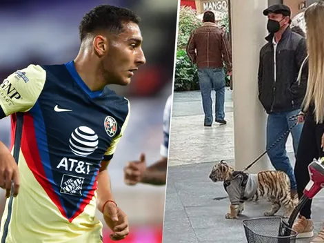 La pareja de Sebastián Cáceres tiene un tigre como mascota