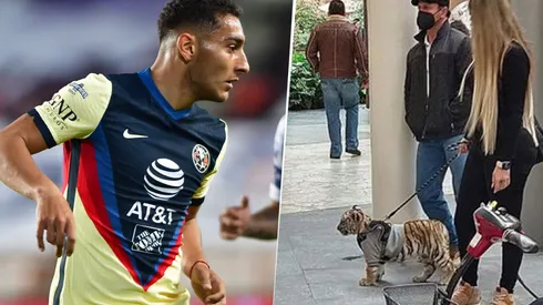La pareja de Sebastián Cáceres tiene un tigre como mascota