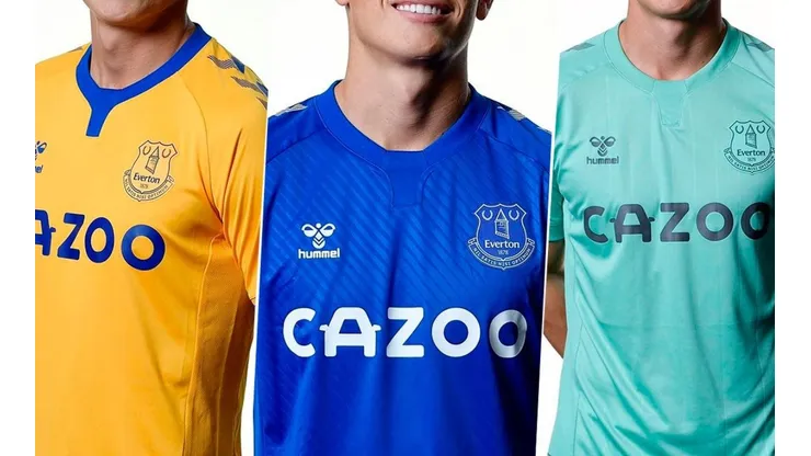 Las tres equipaciones que usará James Rodríguez en su nueva etapa con el Everton.