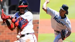 Ronald Acuña Jr. y José Ureña (Getty Images)