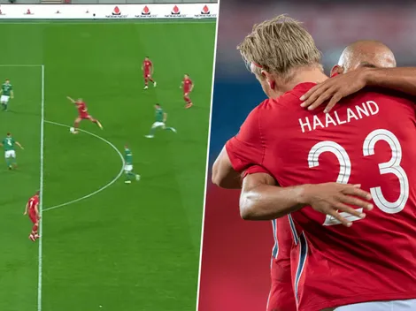 Video: Haaland metió una volea desde afuera del área y marcó un golazo espectacular