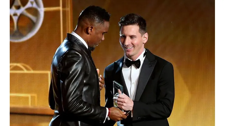 Eto'o, contento que "su hijo Messi" se haya quedado en el Barcelona