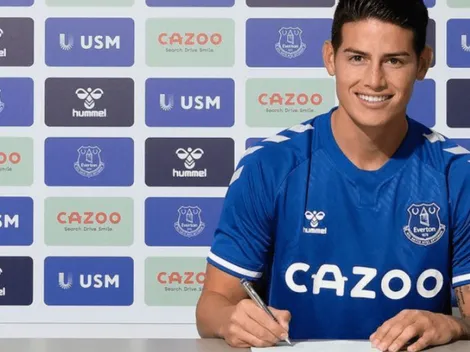 Así fue la presentación oficial de James como nuevo jugador del Everton