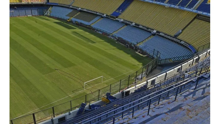 Foto: así está la cancha de Boca sin sus butacas celestes