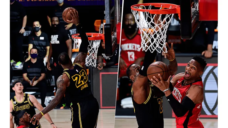 Jugadas de LeBron James contra los Rockets (Getty Images)