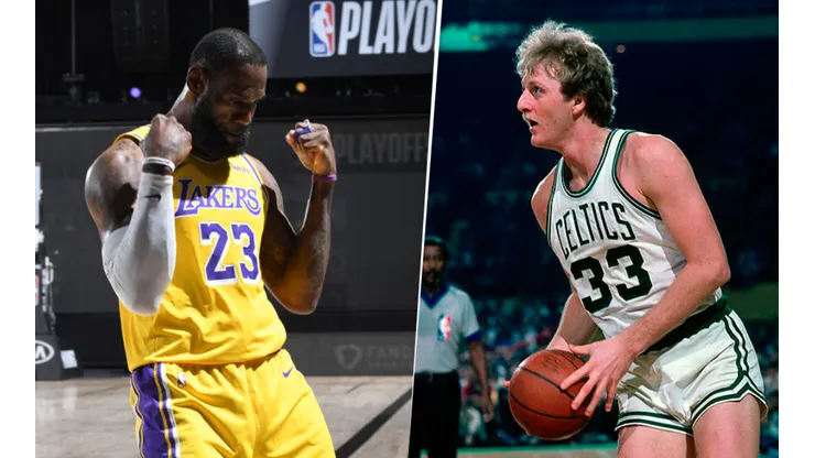 LeBron James y Larry Bird (Getty Images)