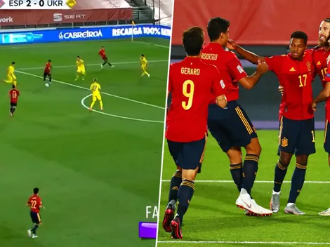 Video: Ansu Fati le pegó desde lejos y metió un golazo para España