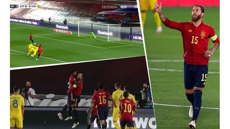 Siempre presente: Ramos, de penal, puso el primero para España ante Ucrania