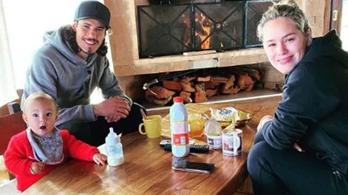 Nos derritió el corazón: el tierno video de Cavani tomando mate con su hija