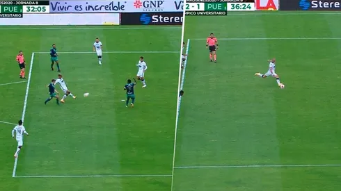 Golazo de Favio Álvarez y polémico penal para Pumas. (Captura)