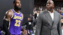 LeBron James y Magic Johnson (Getty)