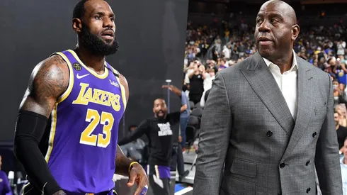 LeBron James y Magic Johnson (Getty)
