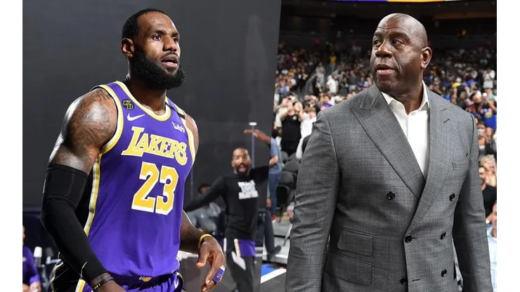 LeBron James y Magic Johnson (Getty)