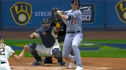 JaCoby Jones, jardinero de los Tigers (Captura de pantalla)