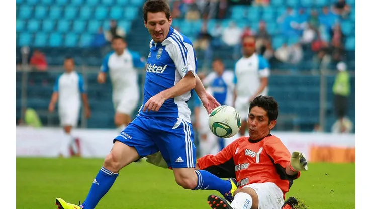 Lionel Messi jugó en el Estadio Azul en un partido amistoso en 2011. (Getty Images)