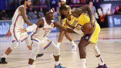 Lu Dort y LeBron James (Getty)